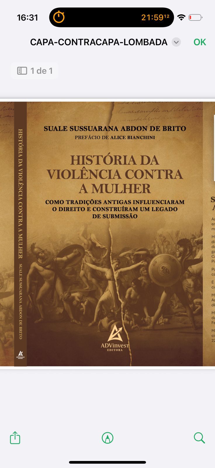 Capa do livro História da Violência Contra a Mulher